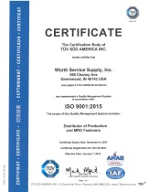 ISO 9001:2015 Würth Service Supply